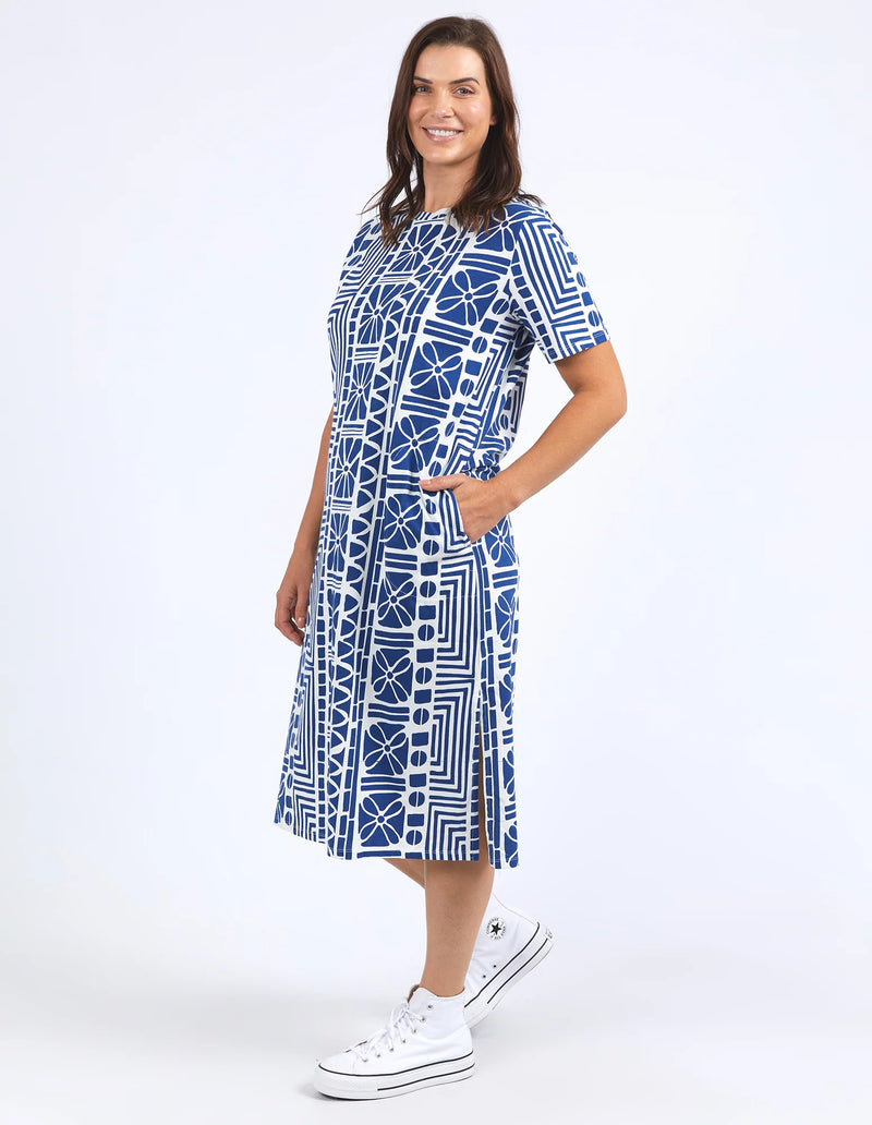 Casablanca Tee Dress | China Blue Print