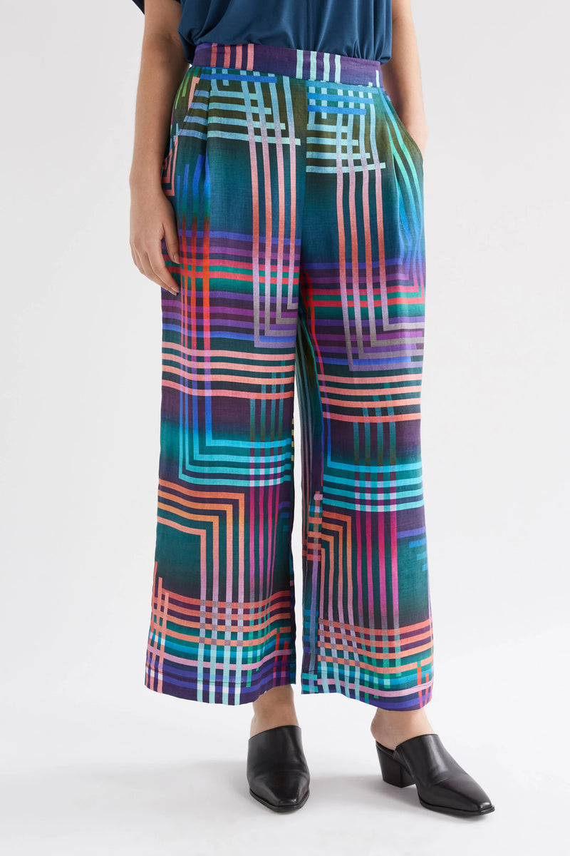 ILONA LIGHT LINEN PRINT PANT