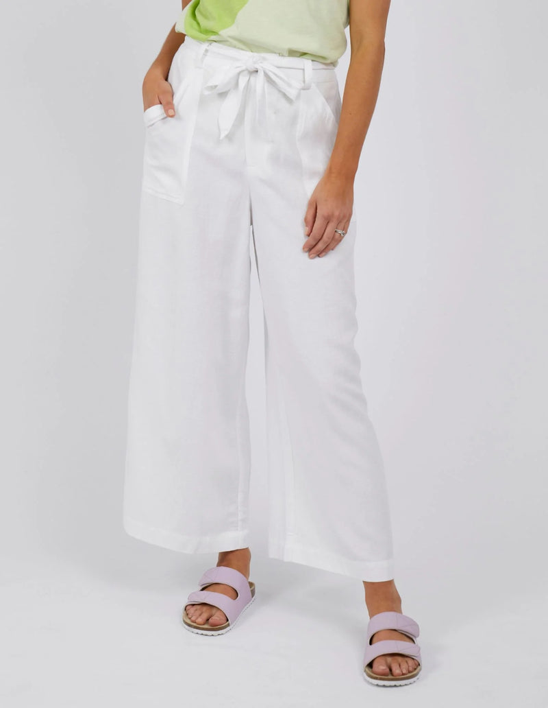 Dylan Wide Leg Pant | White